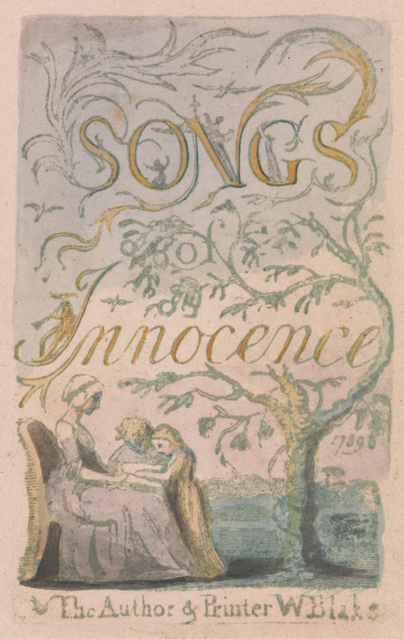 Pagina del titolo, tavola 2 da Songs of Innocence, 1789 da William Blake