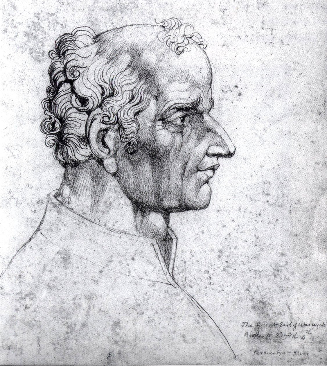 Testa visionaria del grande conte di Warwick Richard Neville da William Blake