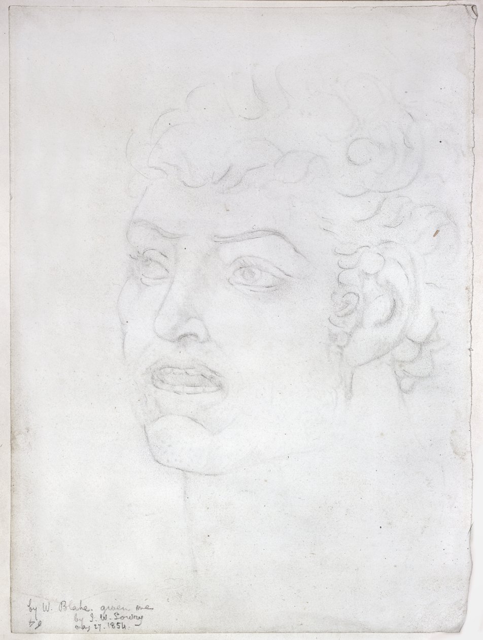 Testa visionaria, 1820 da William Blake