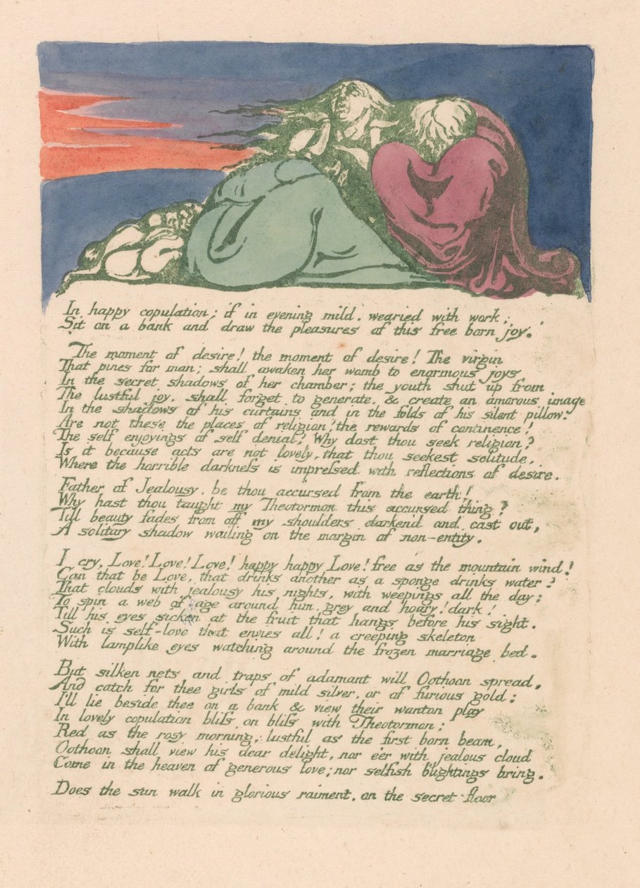 Visioni delle Figlie di Albion, Tavola 10 da William Blake