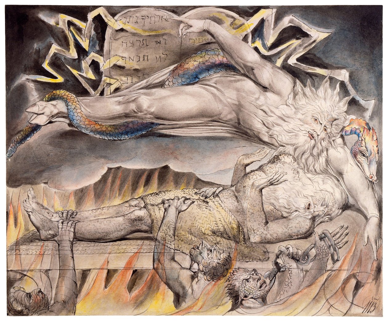 Illustrazione ad acquerello di William Blake da William Blake