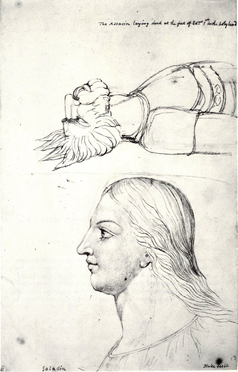 William Blake, Teste Visionarie di Saladino e l