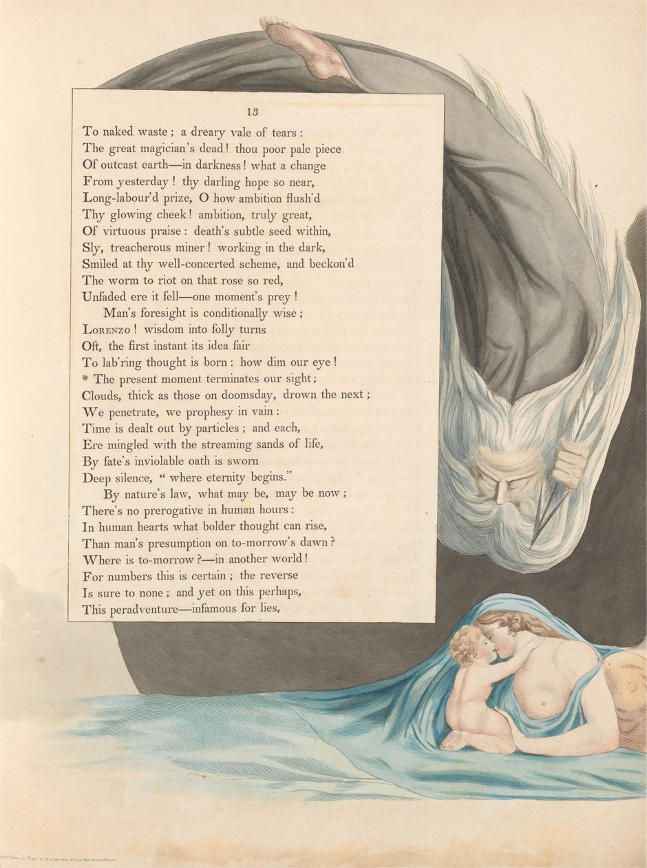 Pensieri notturni di Young, Pagina 13, Il momento presente termina la nostra vista da William Blake
