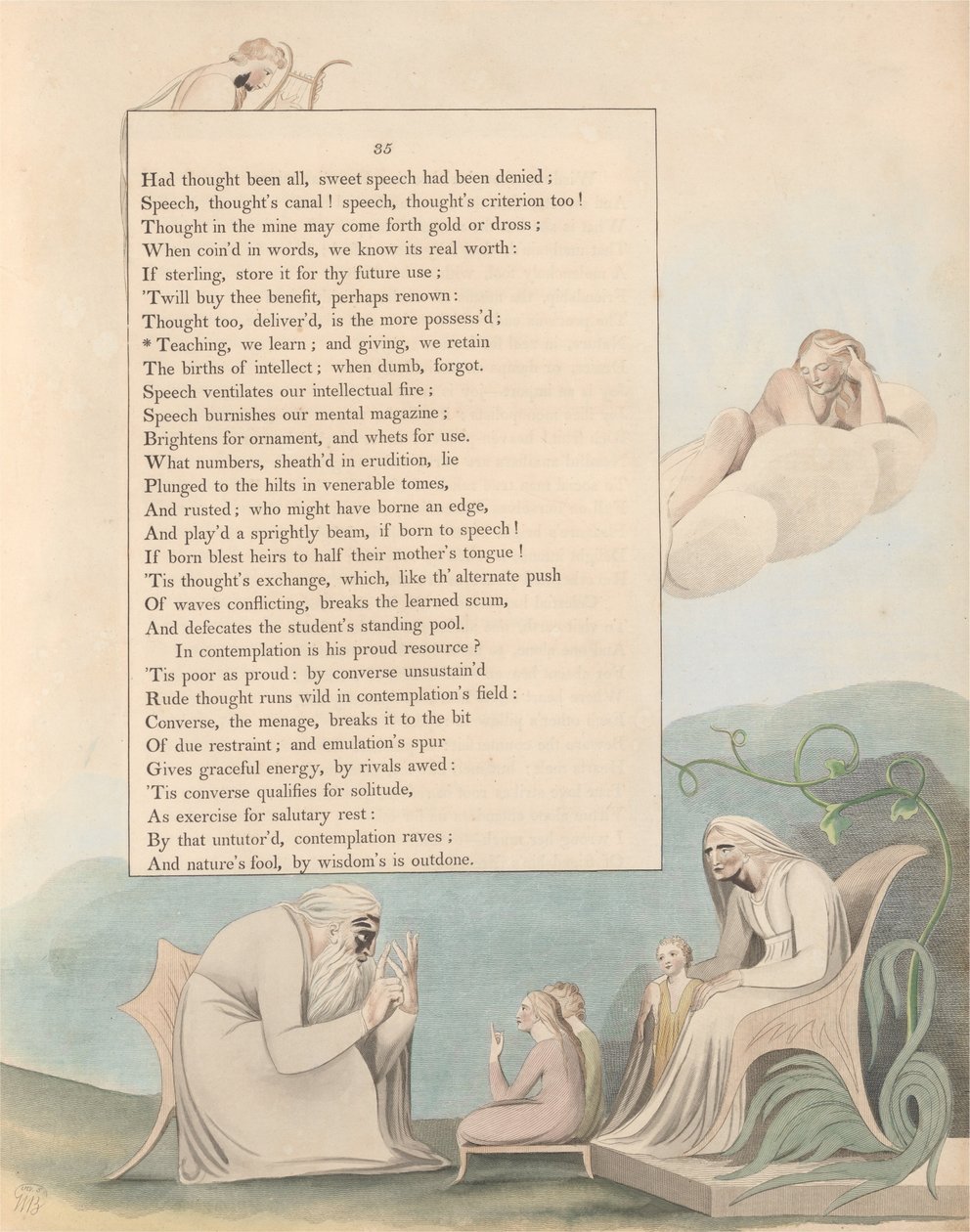 Pensieri notturni di Young, Pagina 35, Insegnando, impariamo; e dando, tratteniamo da William Blake
