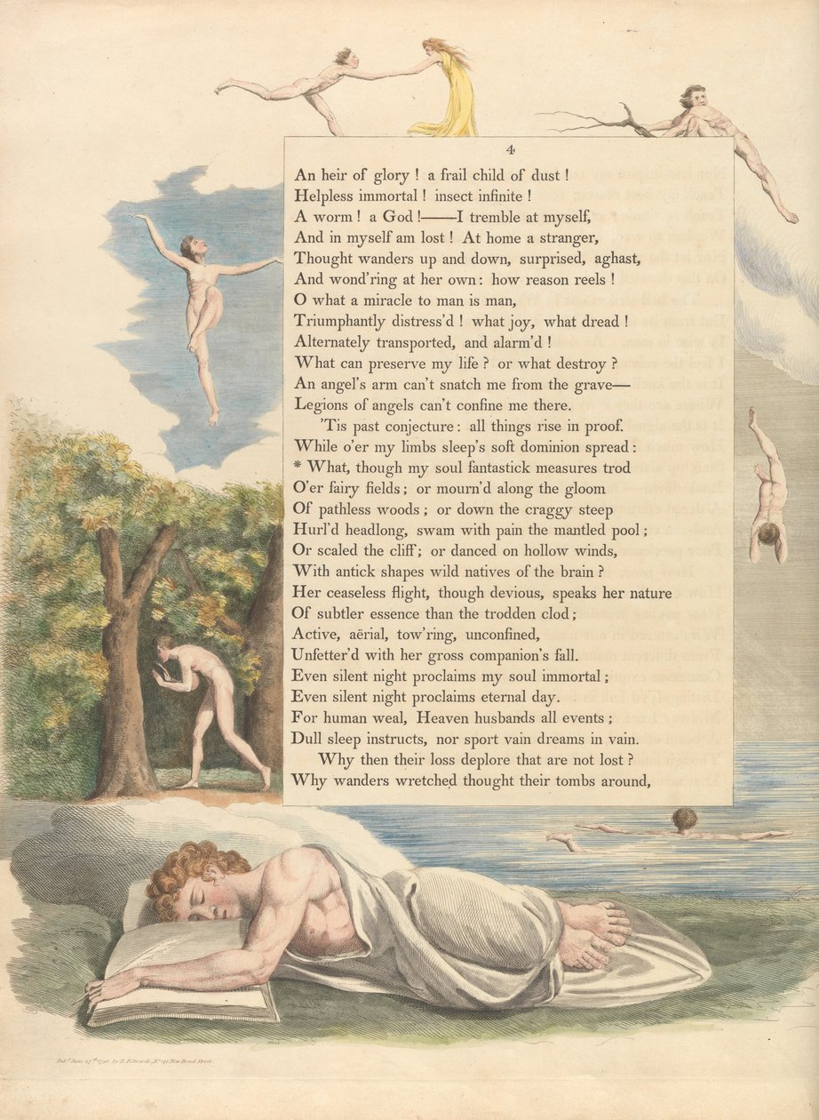 Pensieri notturni di Young, Pagina 4, Cosa, anche se la mia anima percorre misure fantastiche da William Blake