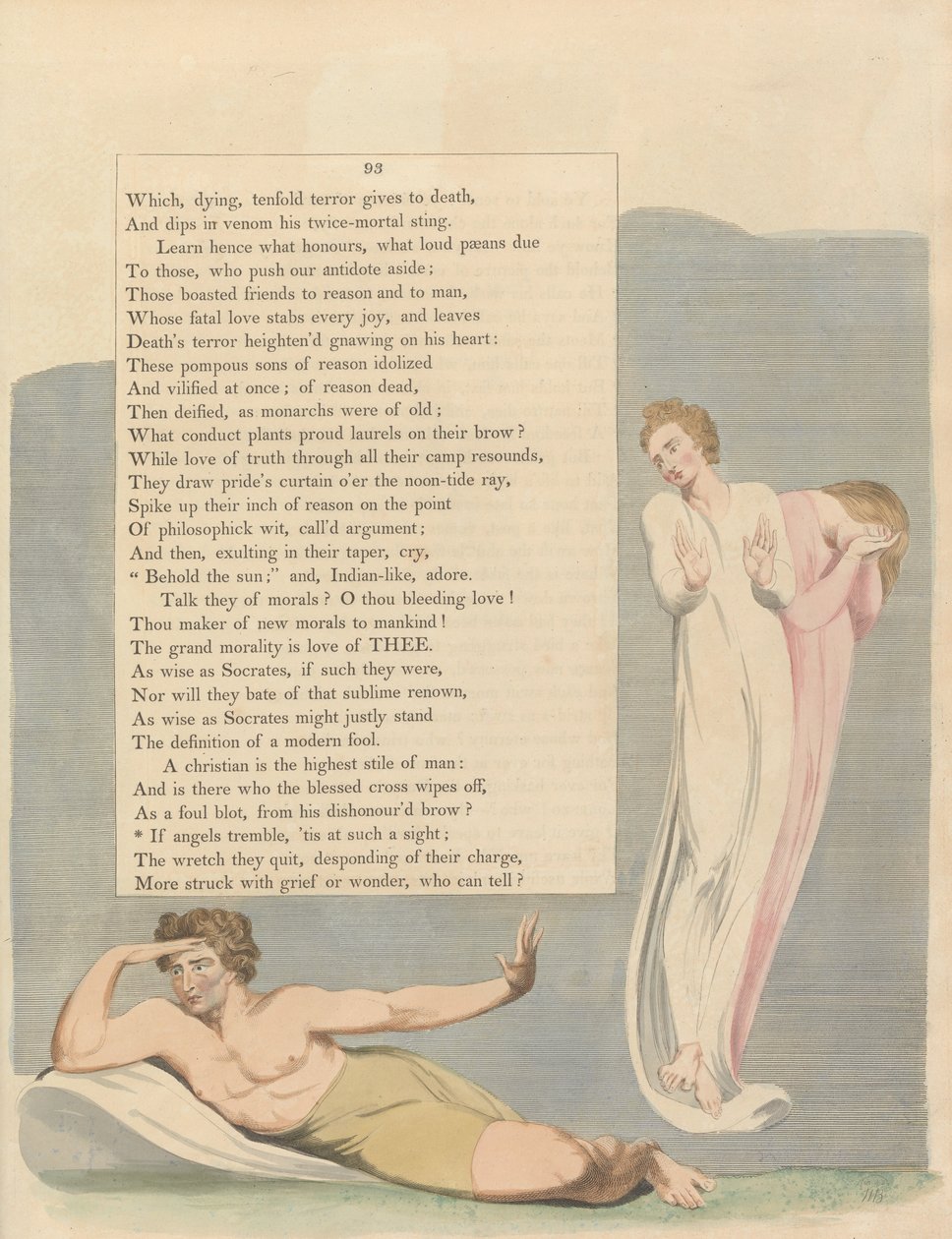 Pensieri Notturni di Young, Pagina 93, Se gli angeli tremano, è a una tale vista da William Blake