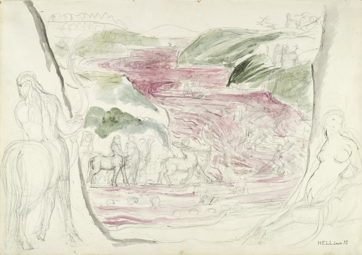 illustrazione alla Divina Commedia di Dante Alighieri, 1824-27 da William Blake