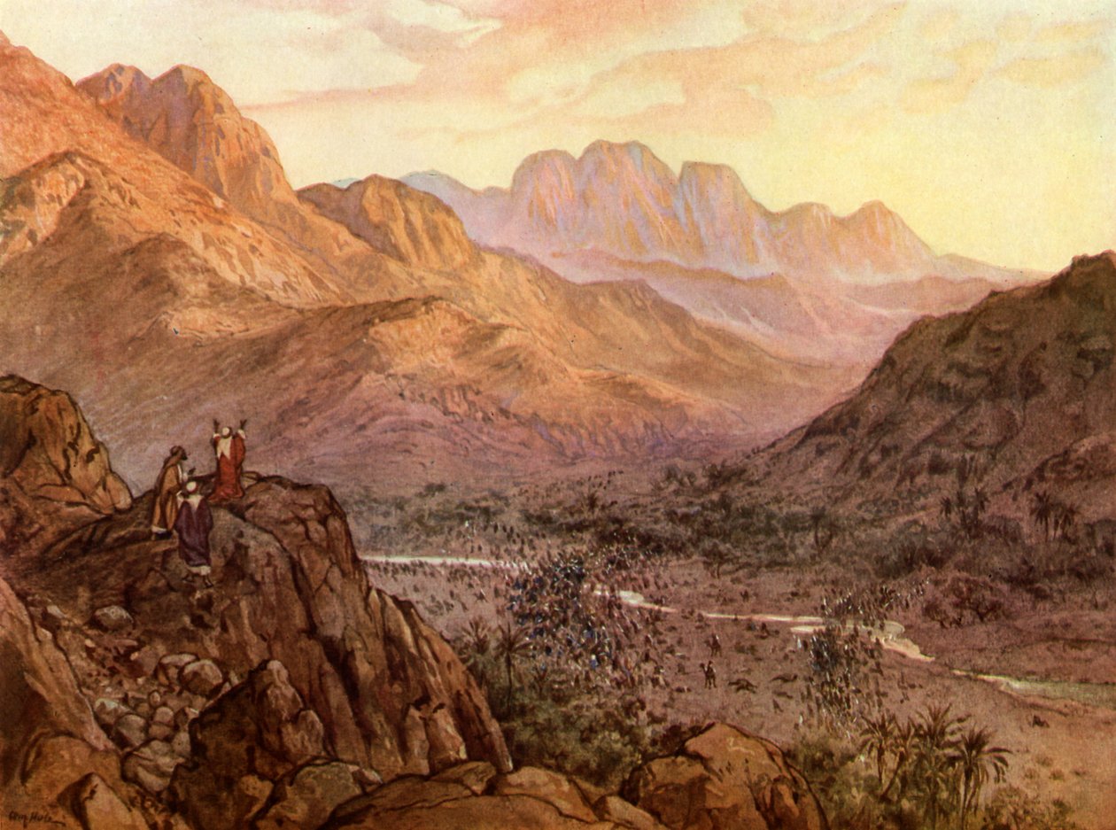 La battaglia di Rephidim, Esodo - Bibbia da William Brassey Hole