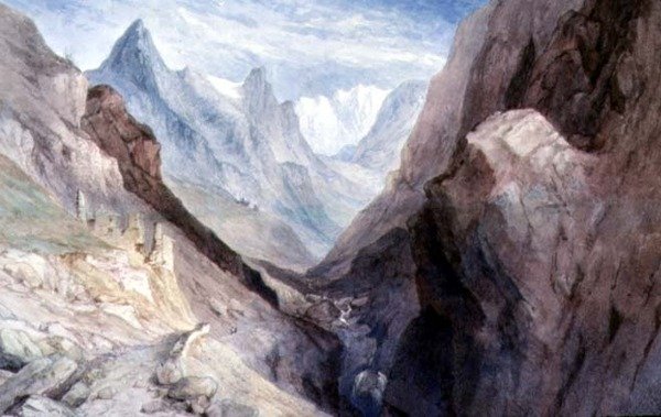 Vista del Monte Viso e della Sorgente del Fiume Po da William Brockedon