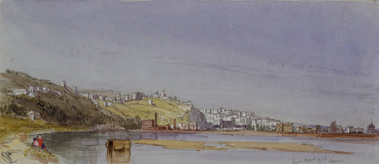 Lione sulla Saona e sul Rodano, 1836 da William Callow
