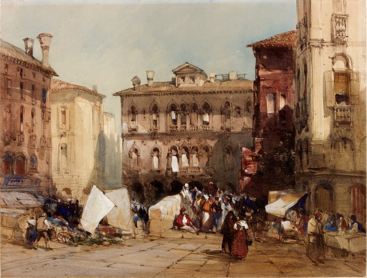 Palazzo Falier, Venezia, 1847 da William Callow