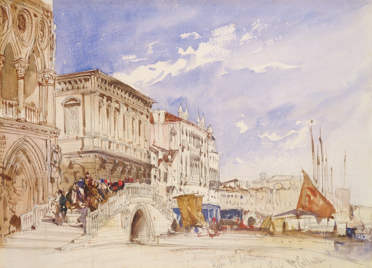 Riva degli Schiavoni, Venezia, 1846 da William Callow