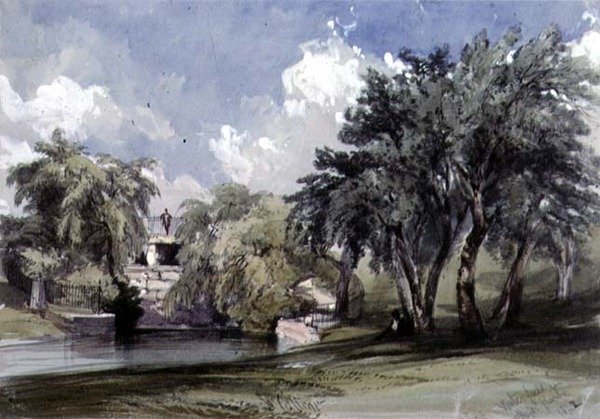 La cascata in Hyde Park da William Callow
