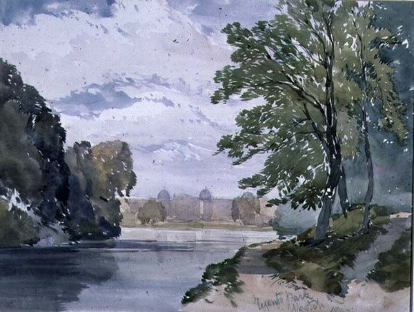 Veduta di Regents Park, 1842 da William Callow