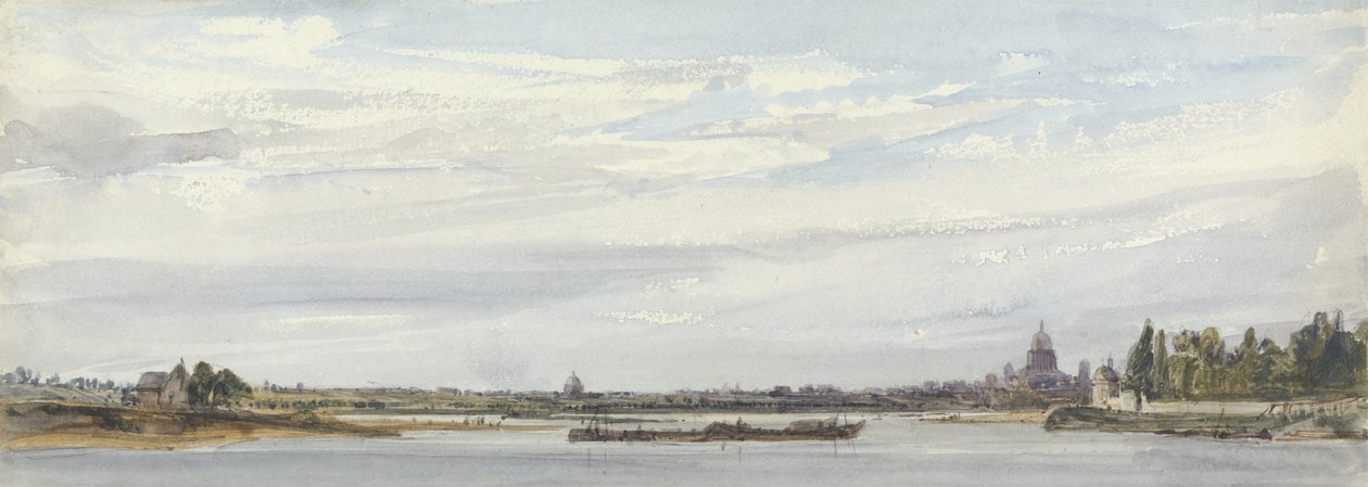 Veduta di Parigi da Charenton da William Callow