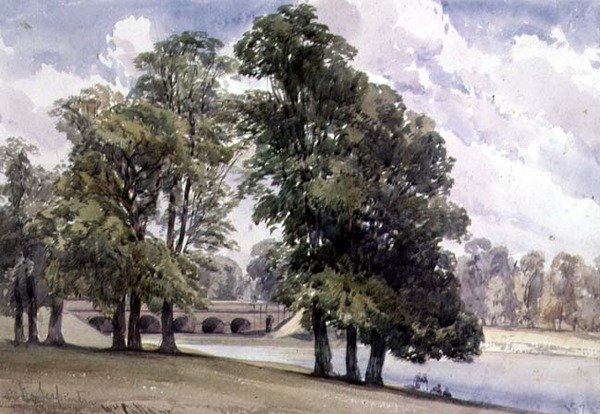 Veduta sul Serpentine, Hyde Park da William Callow