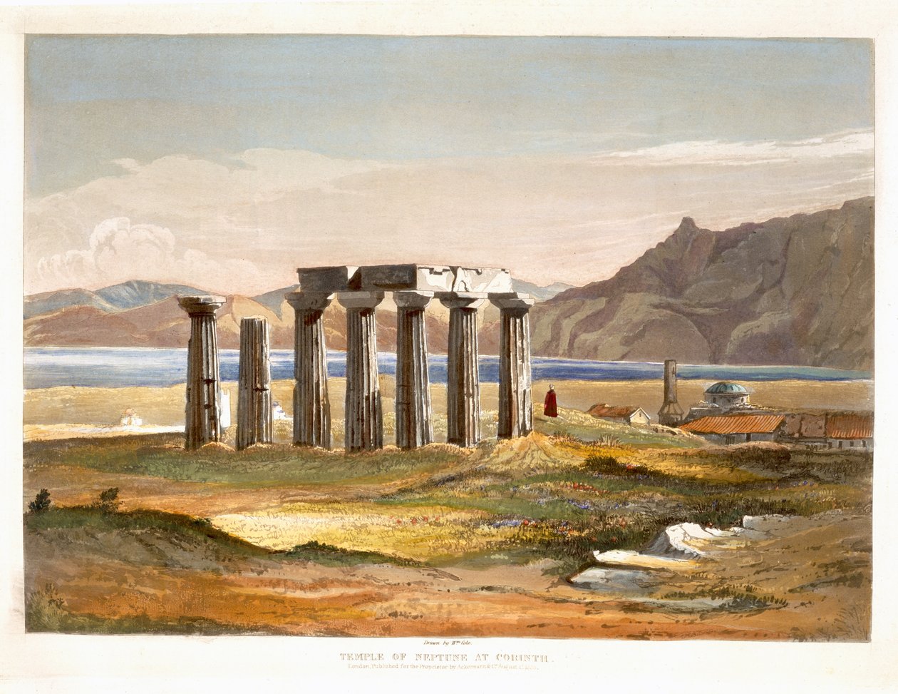 Tempio di Nettuno a Corinto, da Select Views of the Remains of Ancient Monuments In Greece, da disegni presi sul posto da William Cole, 1833 da William Cole