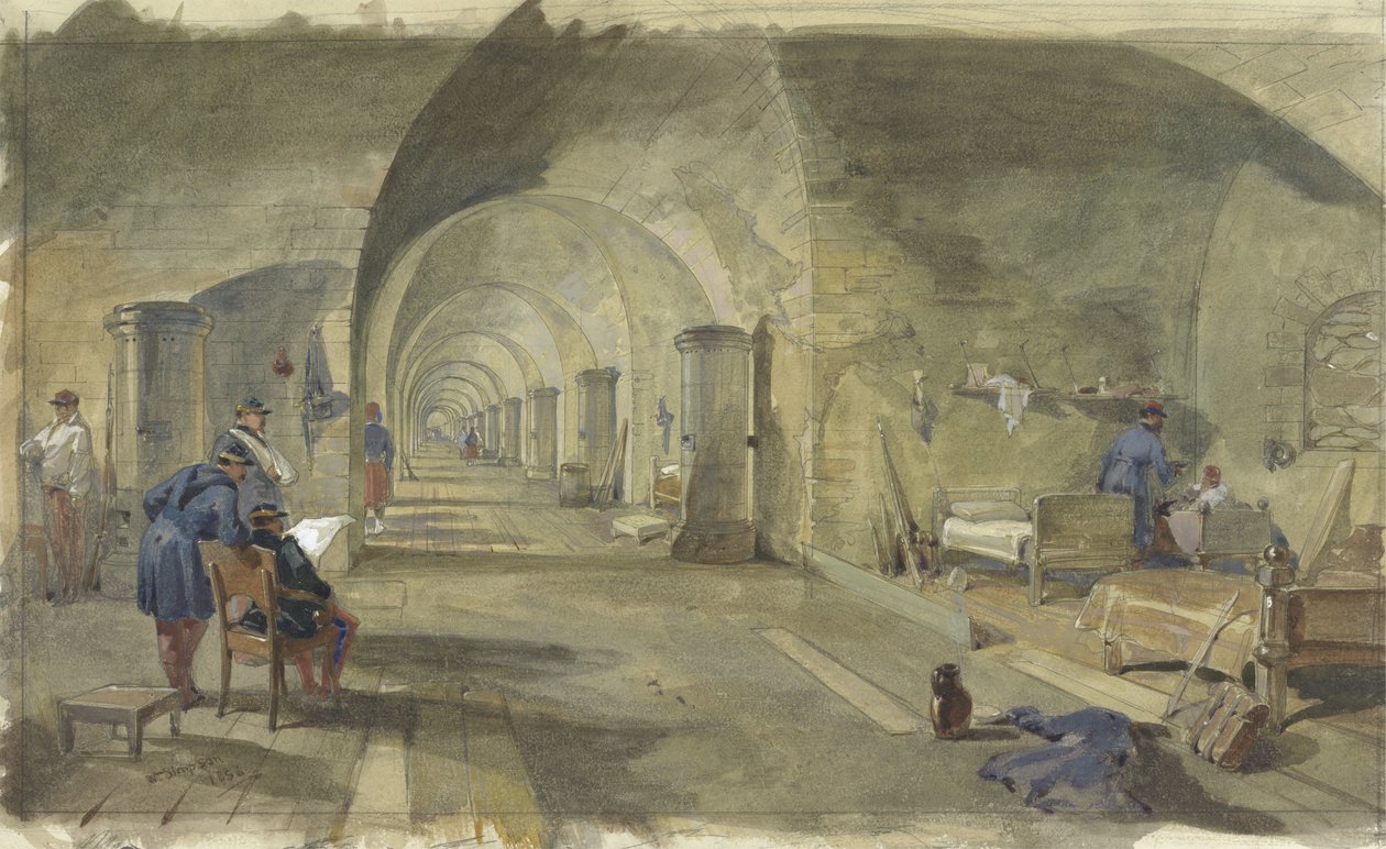 Interno del Forte Nicholas, Sebastopoli, Crimea da William Crimea Simpson