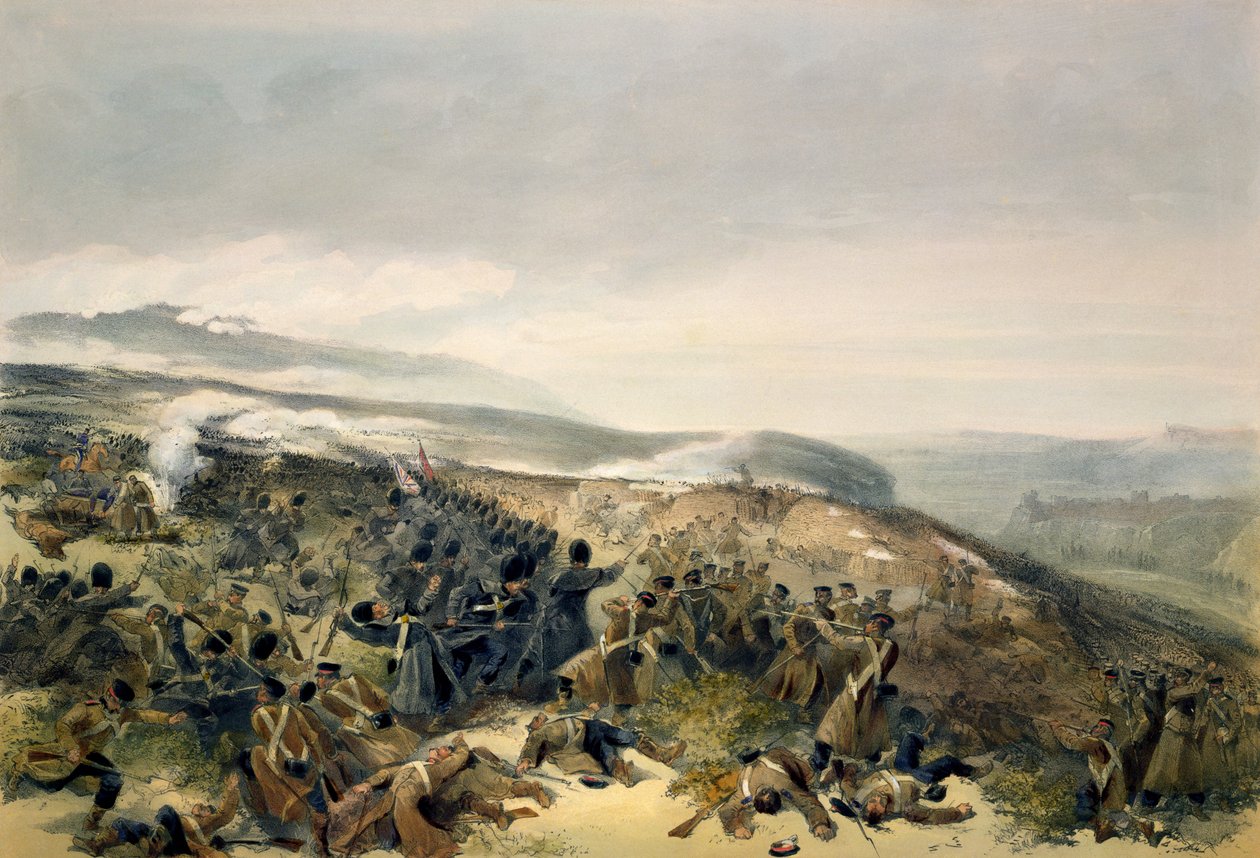 Seconda carica delle guardie a Inkerman, 5 novembre 1854, tavola da 