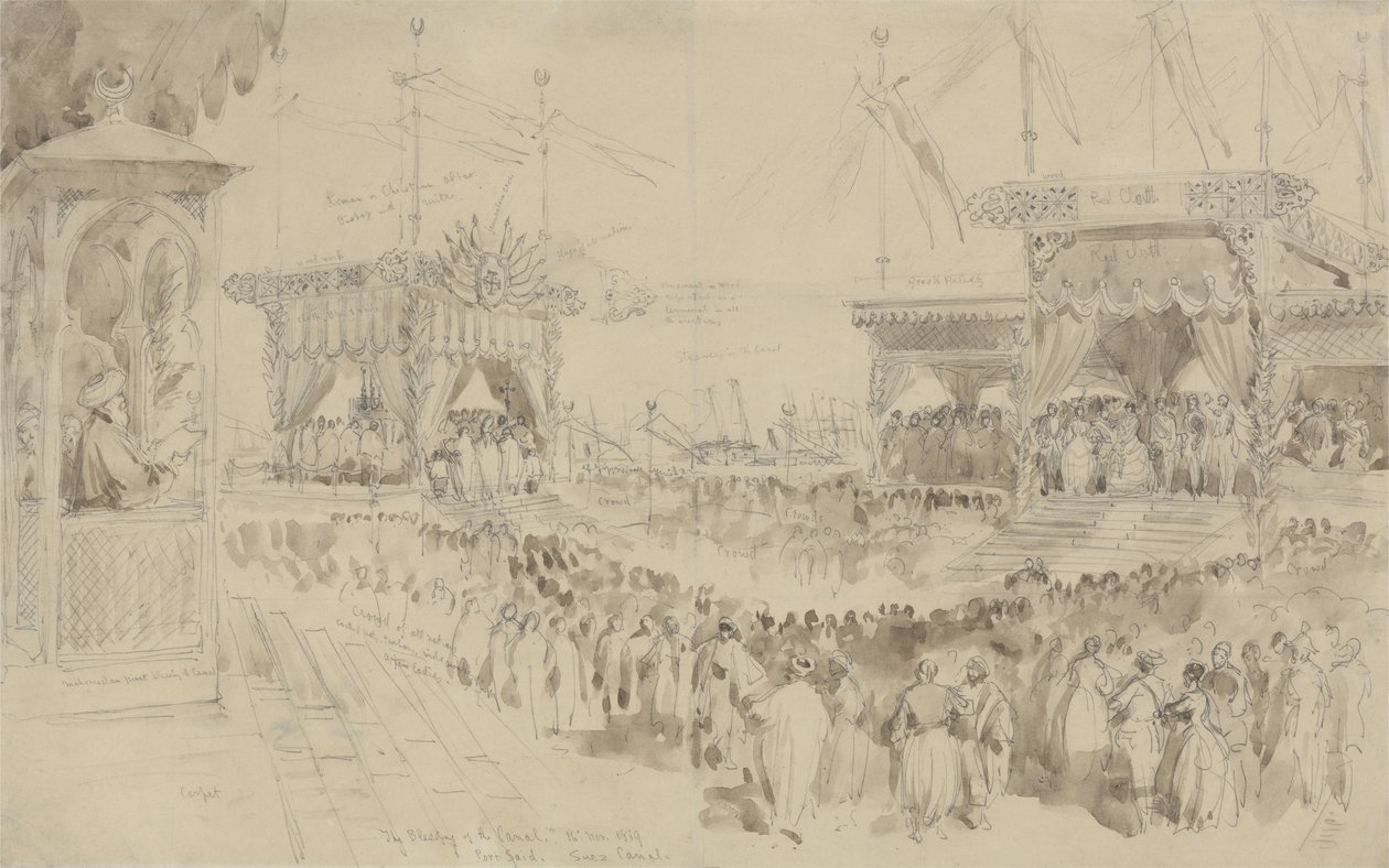 La benedizione del Canale di Suez, 1869 da William Crimea Simpson