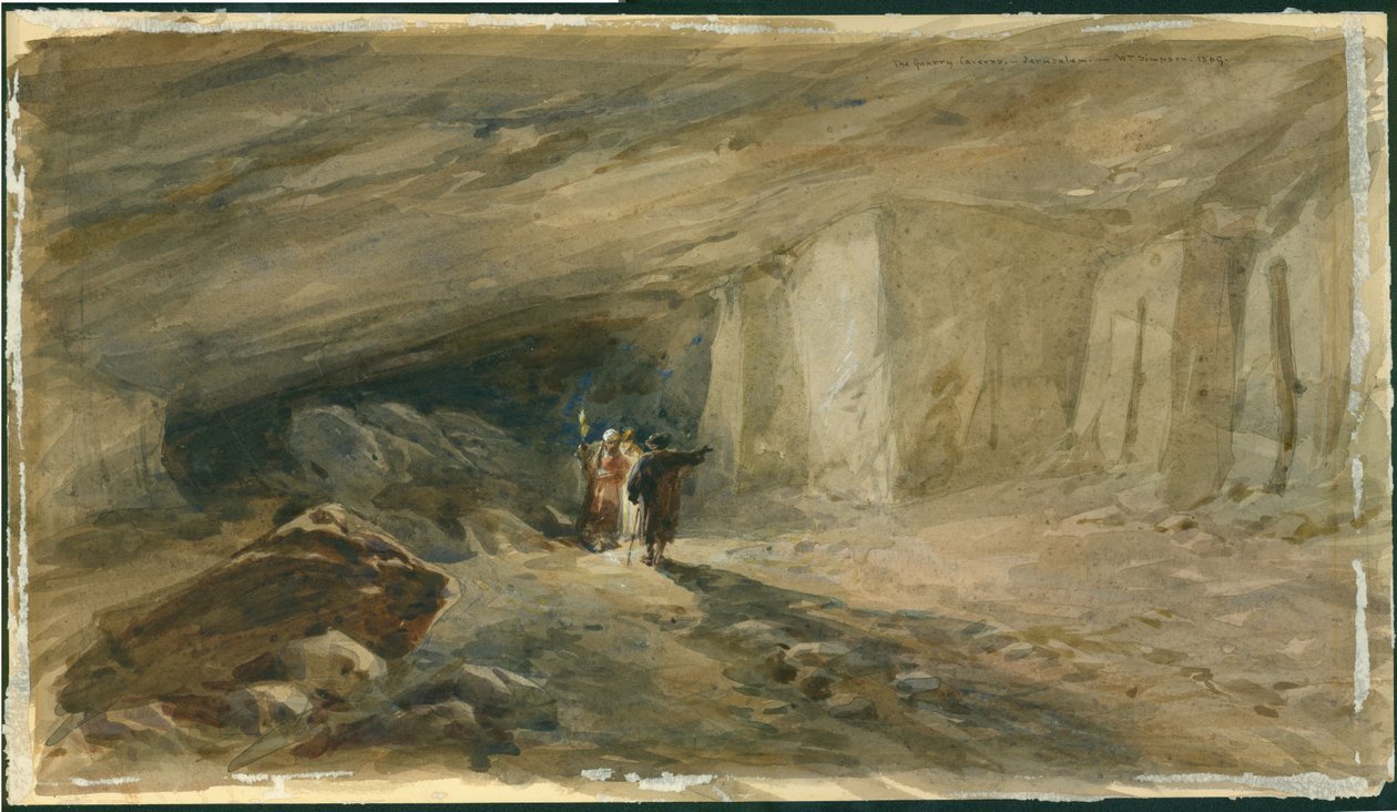 Le caverne della cava, Gerusalemme, 1869 da William Crimea Simpson