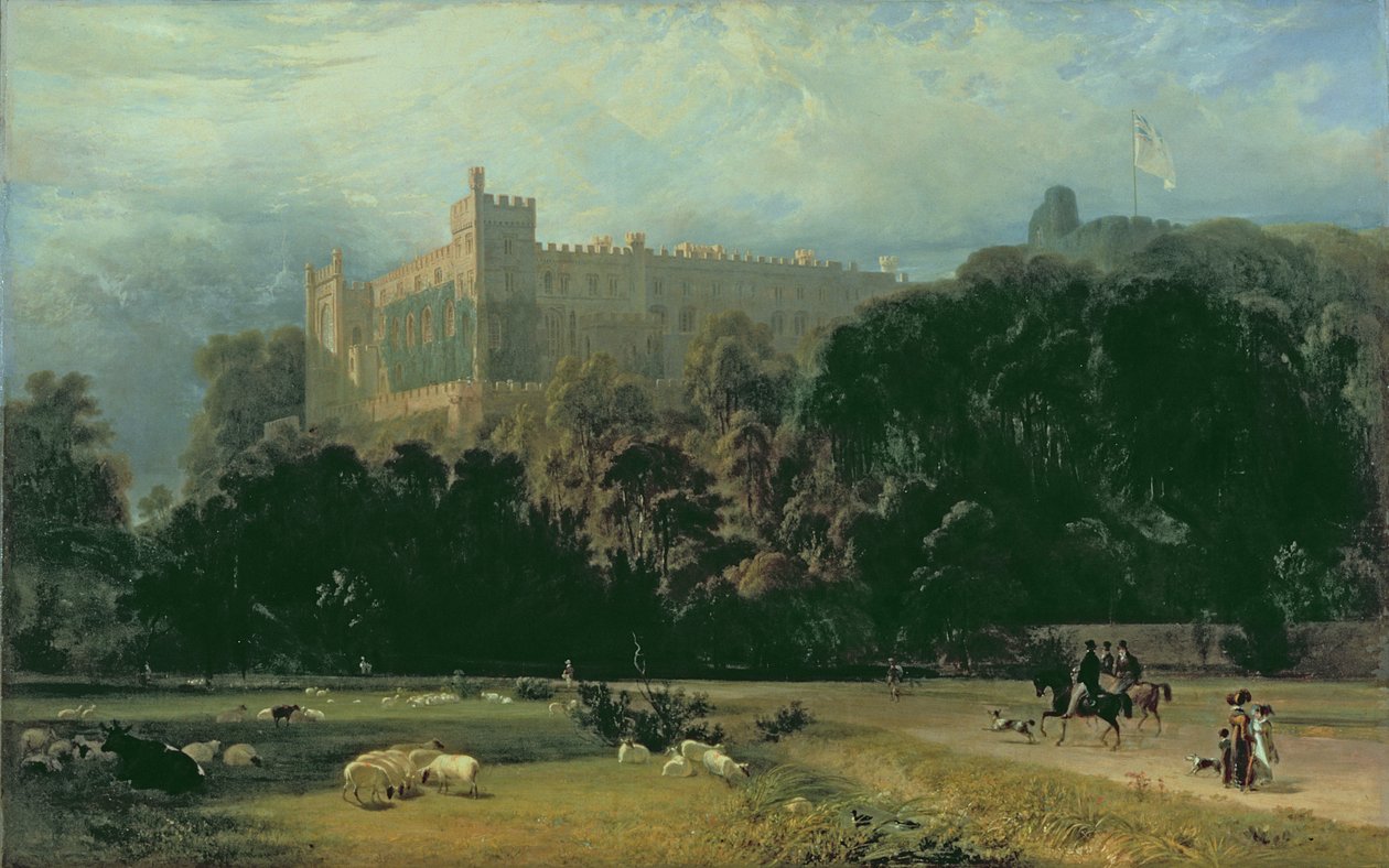 Veduta del Castello di Arundel da sud-est, 1823 da William Daniell