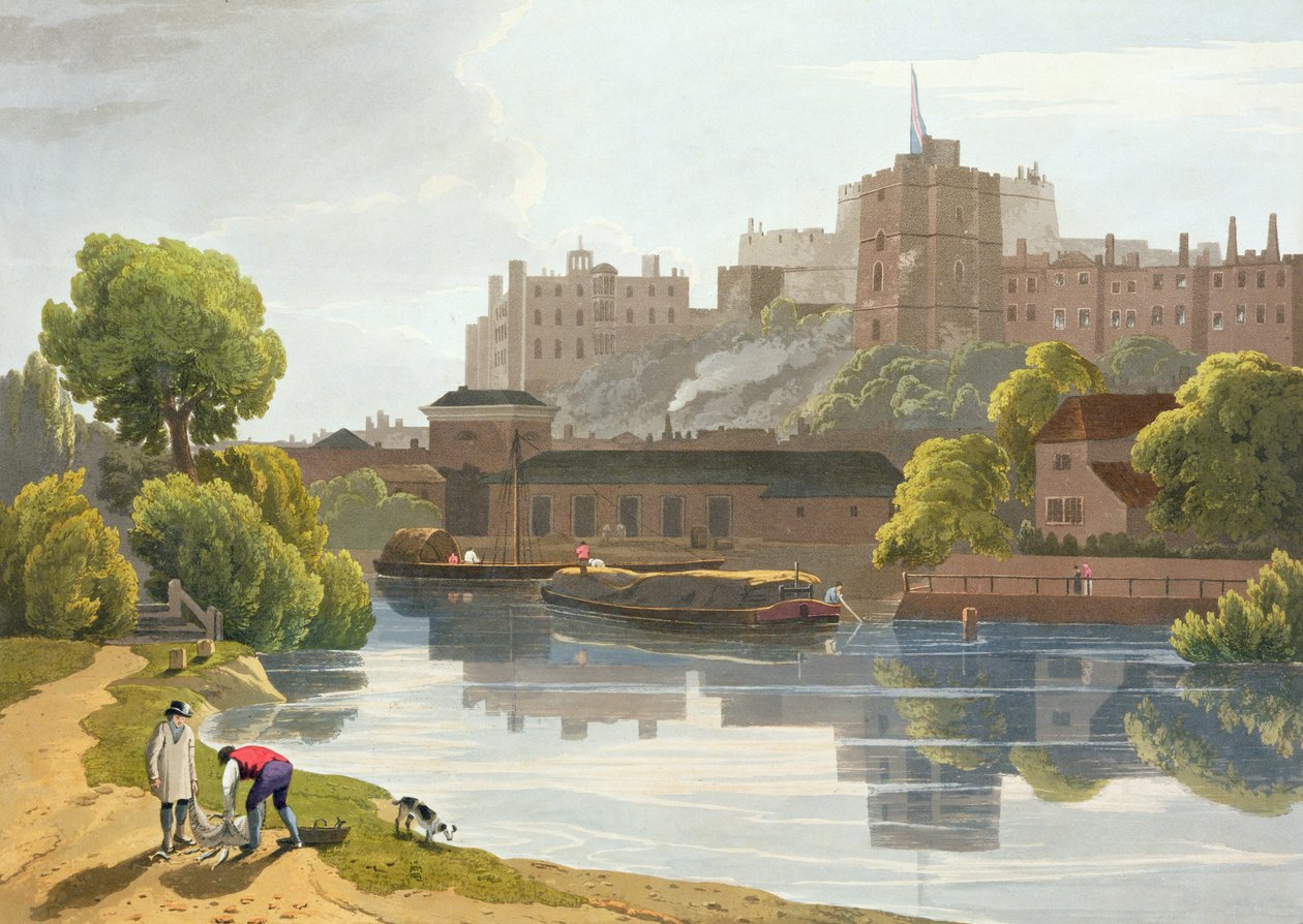 Castello di Windsor, da una raccolta di vedute di Windsor, Eton e Virginia Water, c.1827-30 da William Daniell