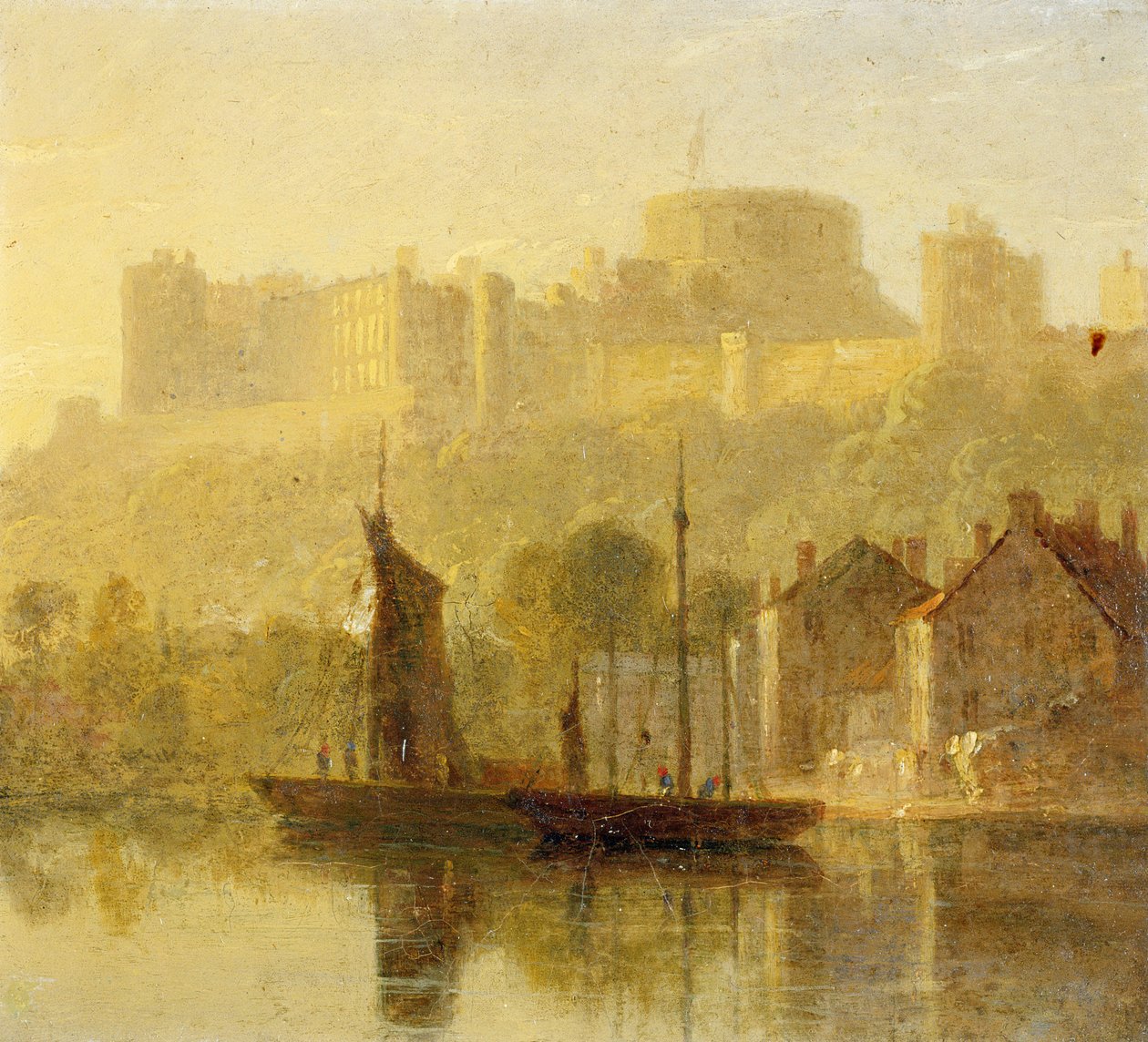 Castello di Windsor dal Tamigi da William Daniell