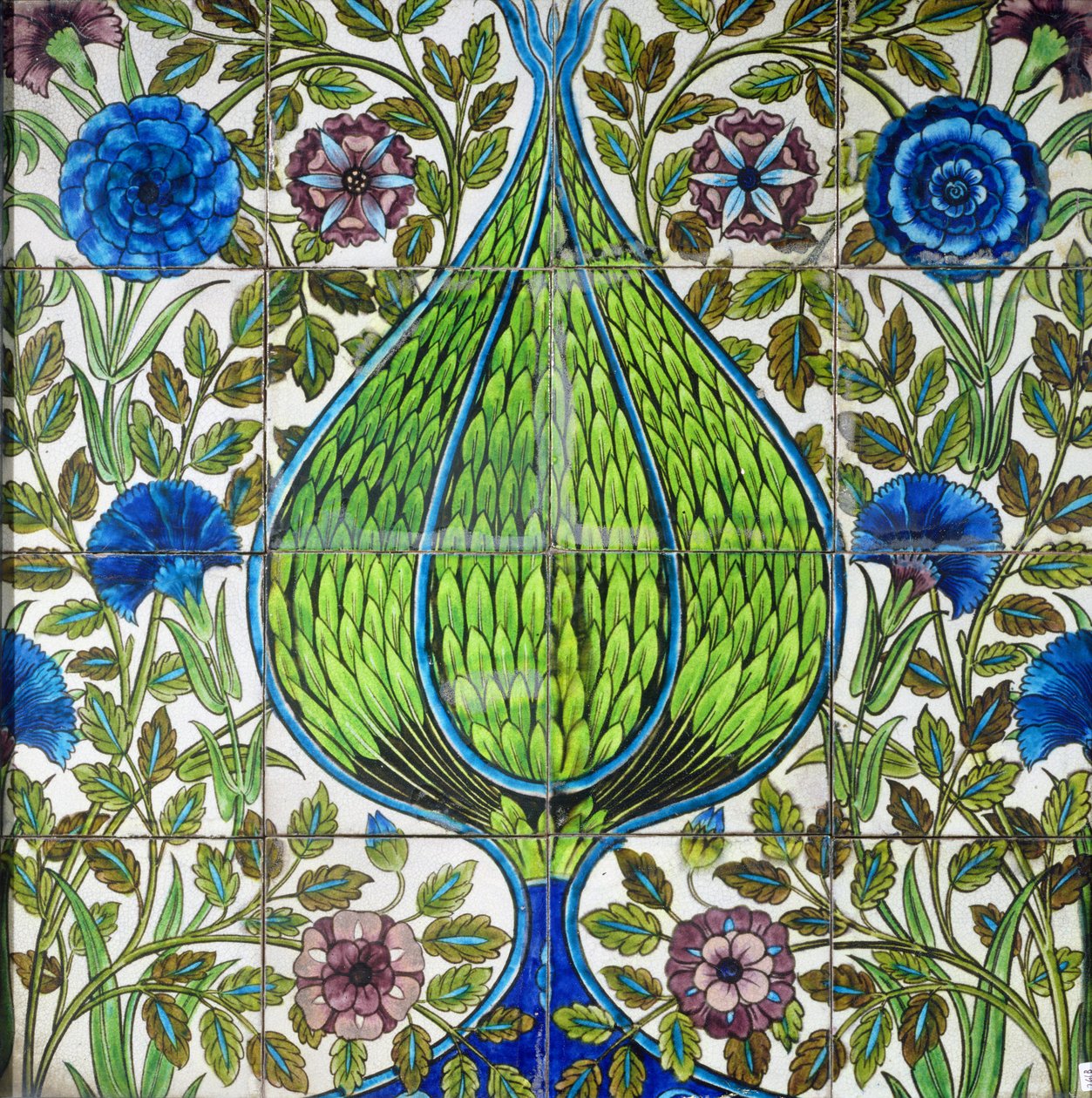 Pannello di piastrelle in stile persiano da William de Morgan