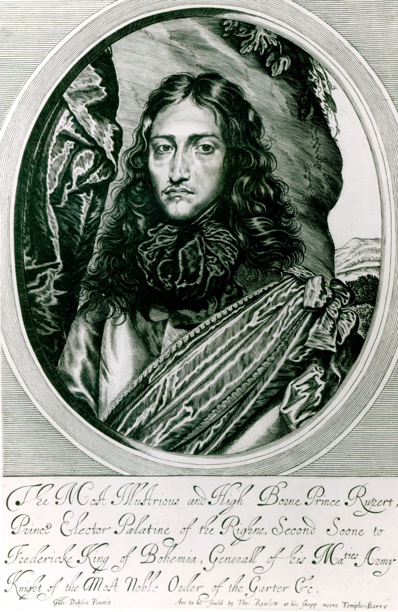 Principe Rupert del Reno inciso da William Faithorne da William Dobson