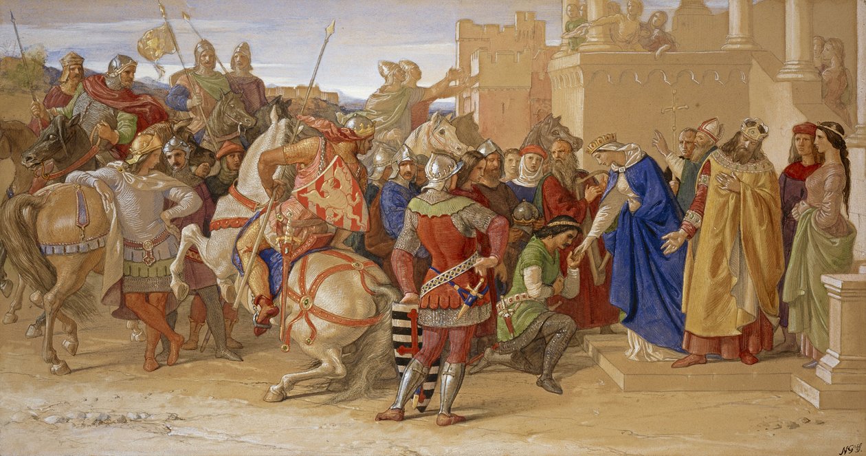 Pietà - I Cavalieri della Tavola Rotonda in partenza per la ricerca del Santo Graal da William Dyce