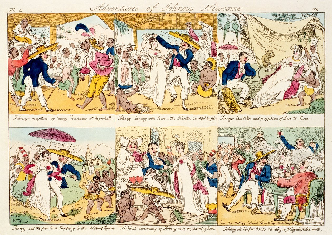 Le avventure di Johnny Newcome, pubblicato 1812 da William Elmes