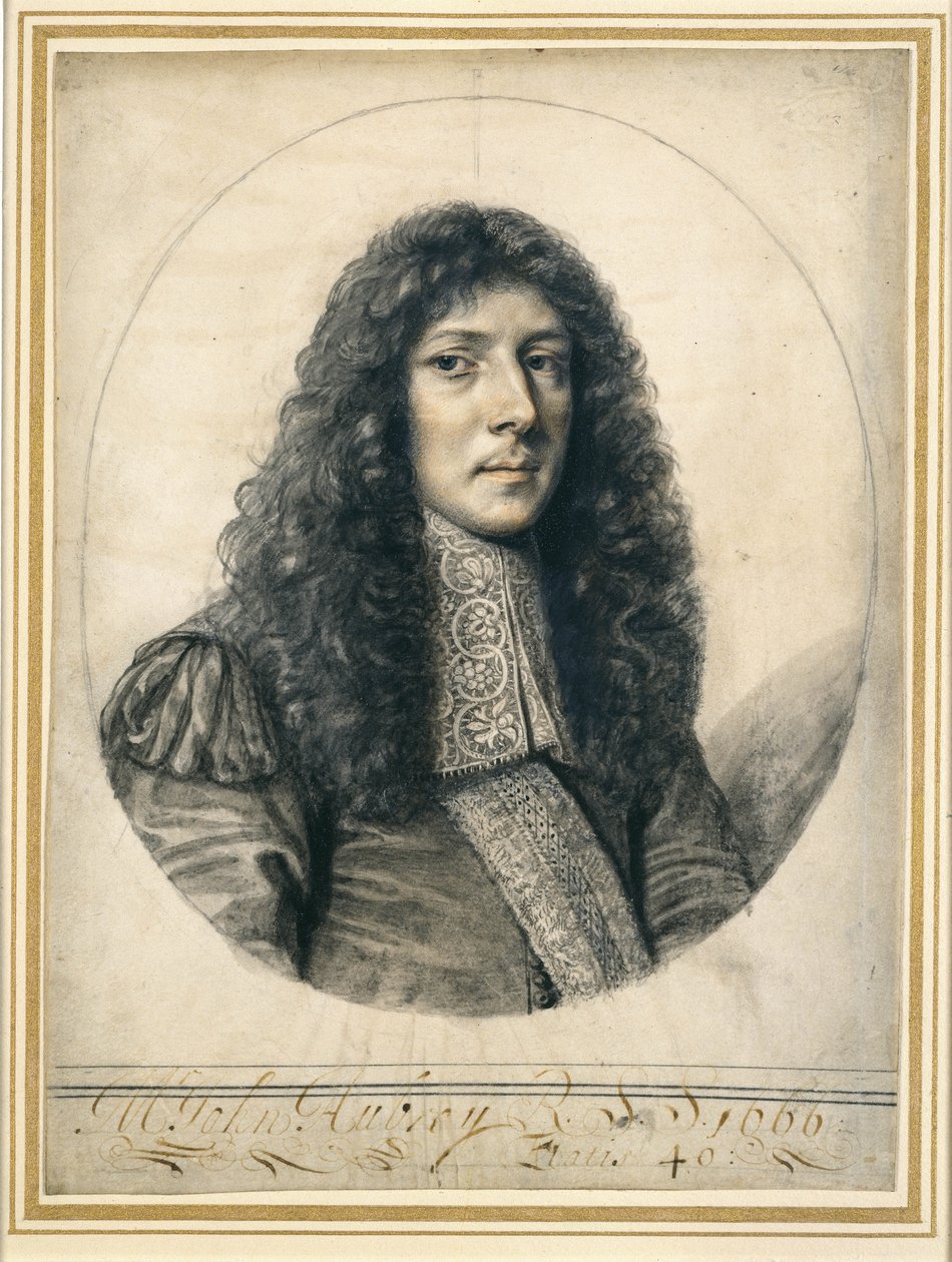 Ritratto di John Aubrey, 1666 da William Faithorne