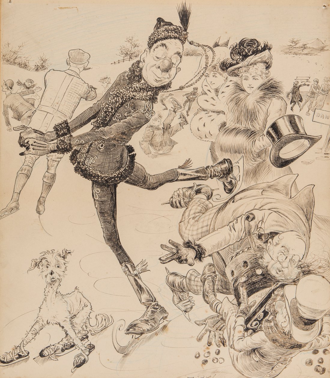 Ally Sloper pattinaggio, 1902 da William Fletcher Thomas