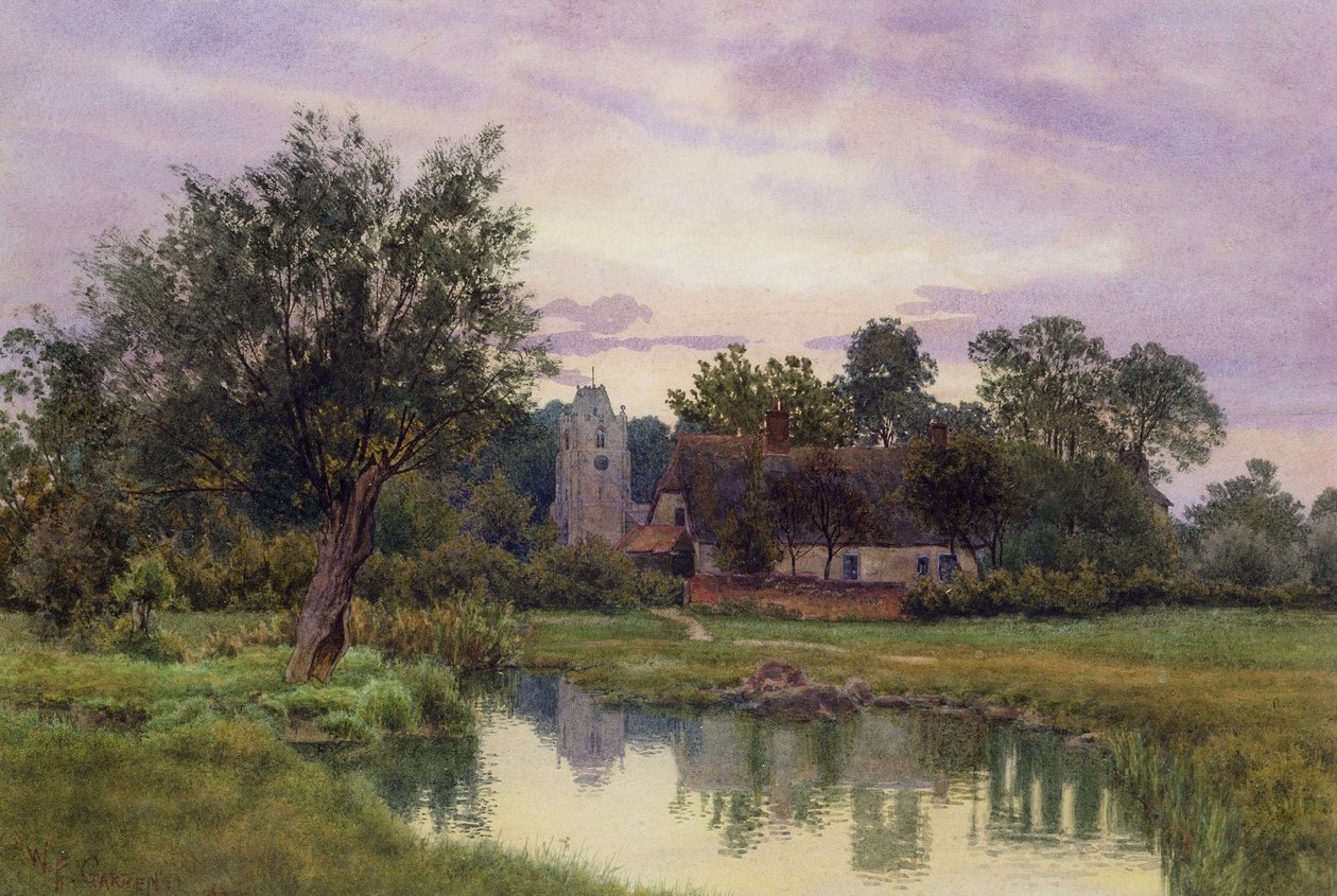 Sera, Chiesa di Hemingford Grey, Huntingdonshire da William Fraser Garden