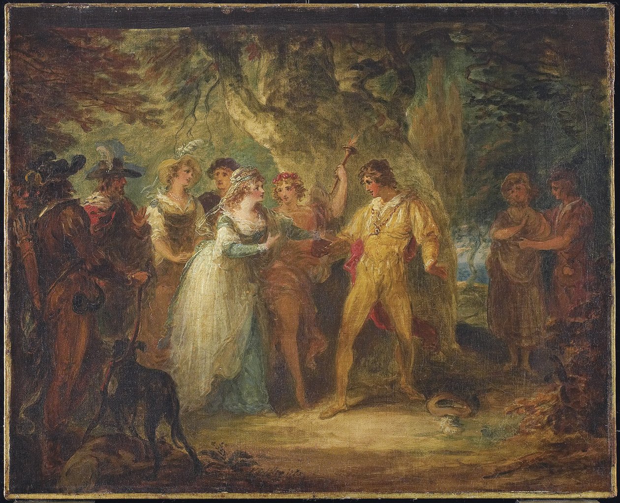 Rosalind e Orlando (Atto V, scena IV da Come vi piace di Shakespeare) da William Hamilton