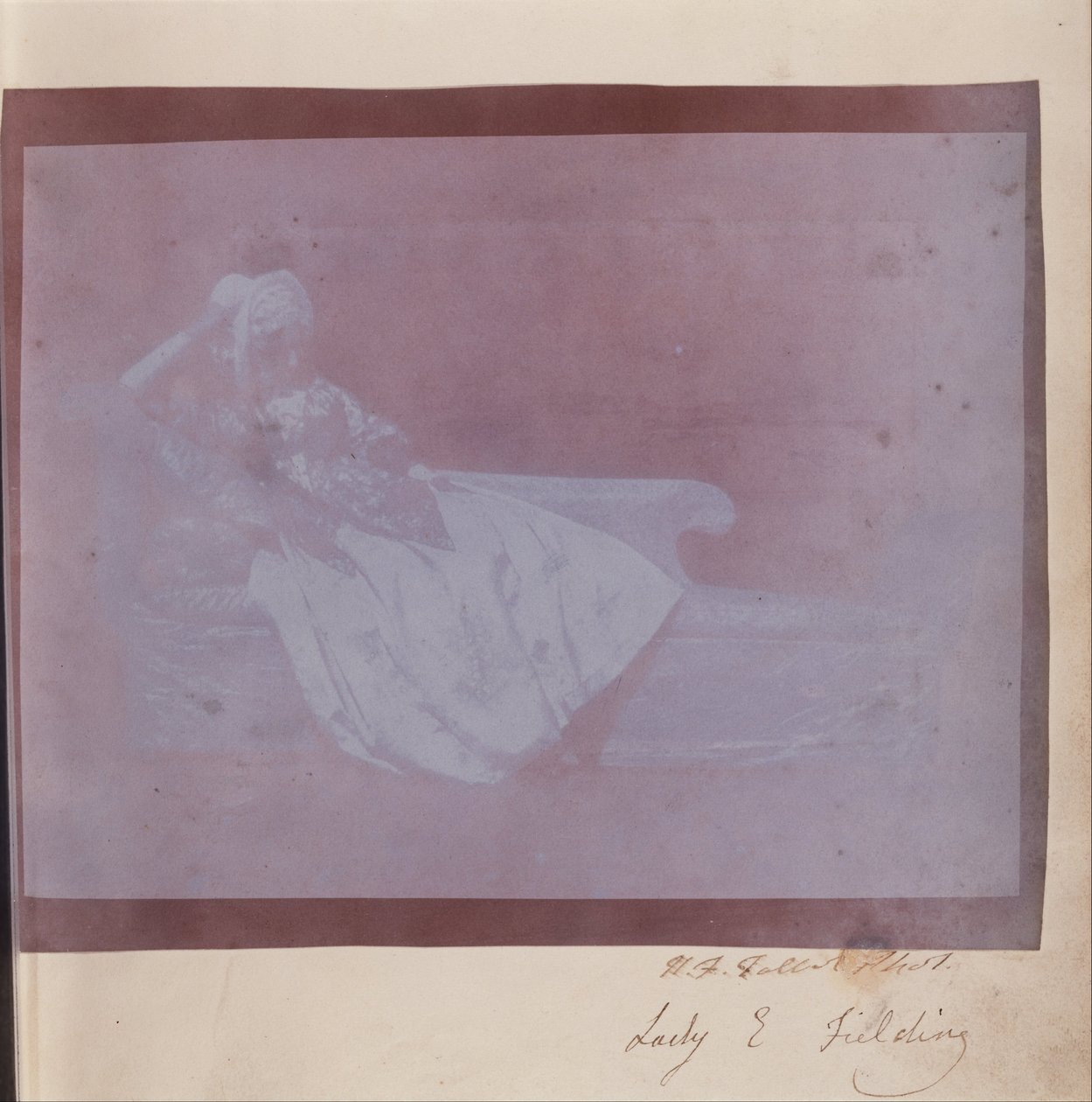 (Lady Elisabeth Feilding su sedia Chinz) da William Henry Fox Talbot