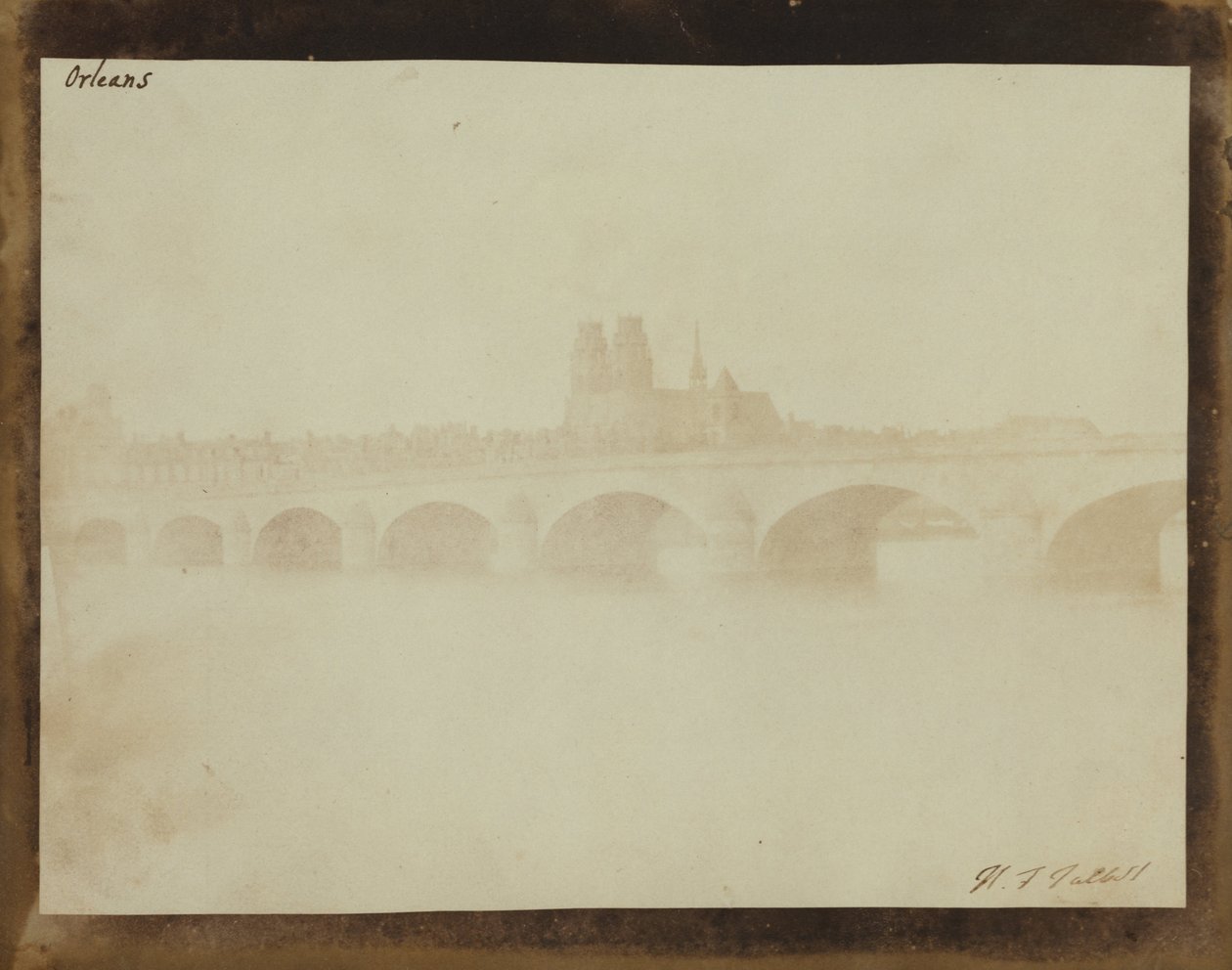 Il ponte di Orleans, dalla riva sud della Loira da William Henry Fox Talbot