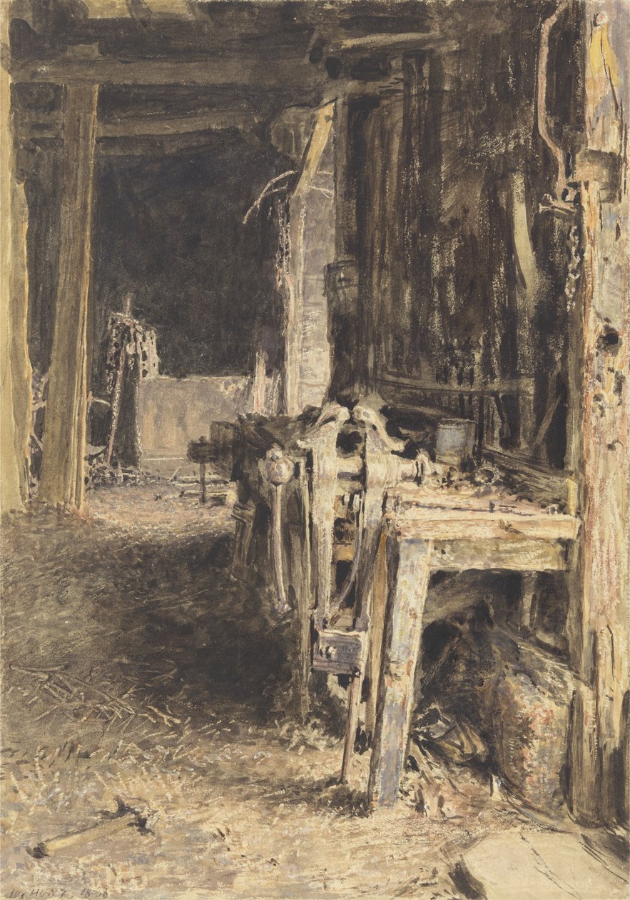 Interno del fienile, 1836 da William Henry Hunt