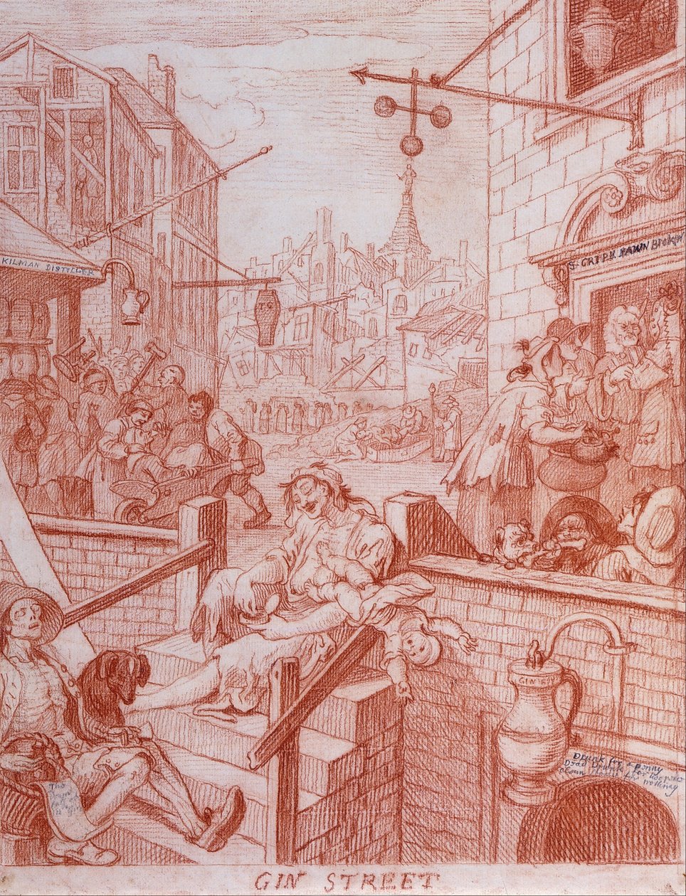 Gin Street da William Hogarth