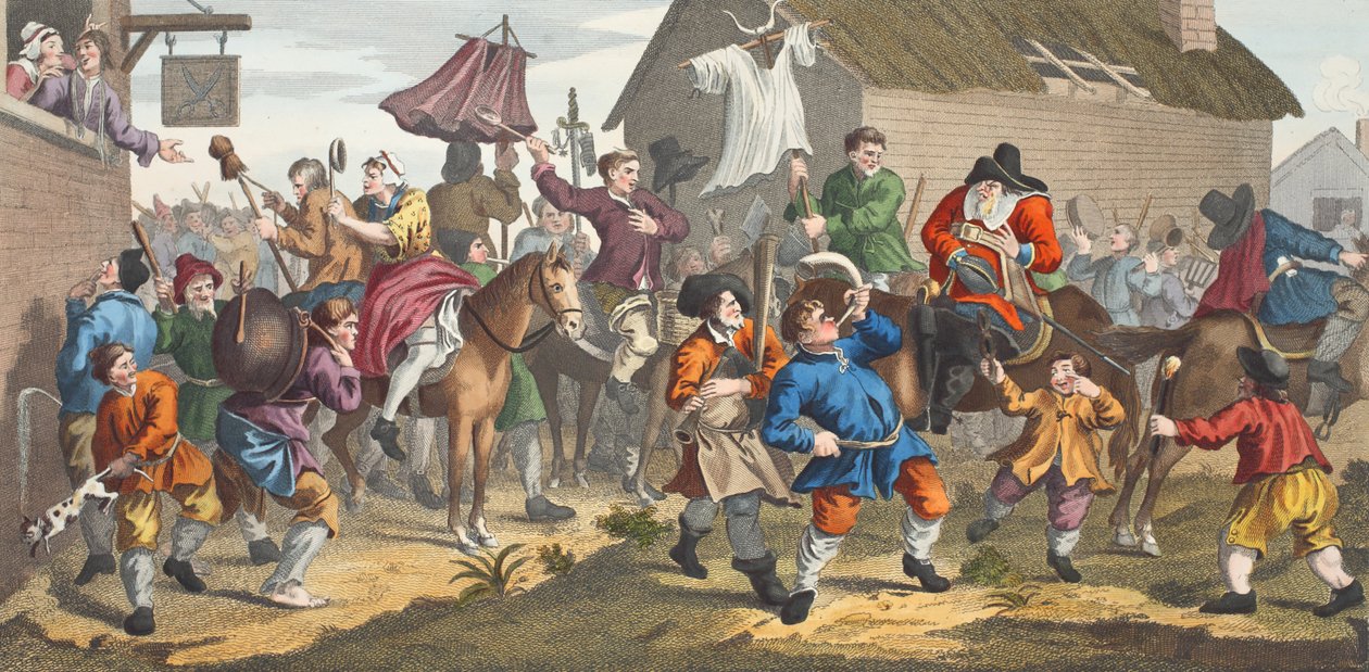 Hudibras incontra lo Skimmington, illustrazione da 