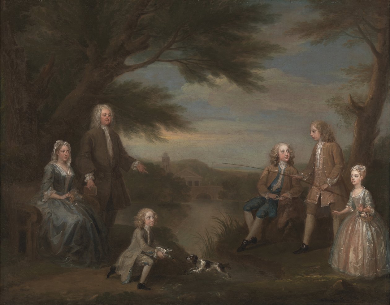 John ed Elizabeth Jeffreys e i loro figli da William Hogarth