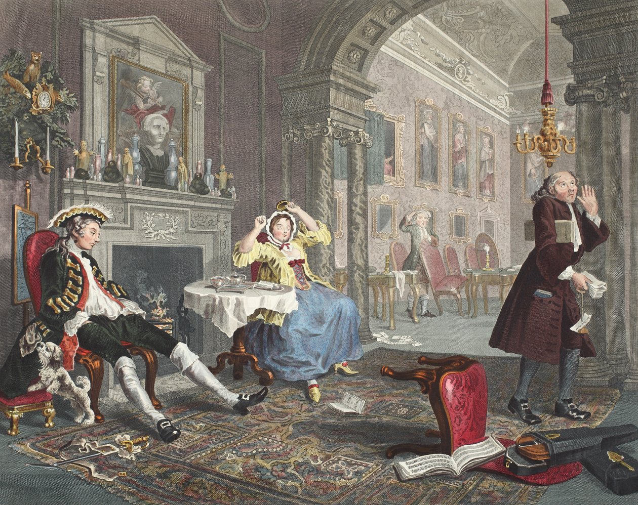 Matrimonio alla Moda, Tavola II, Il Tete a Tete, illustrazione da 