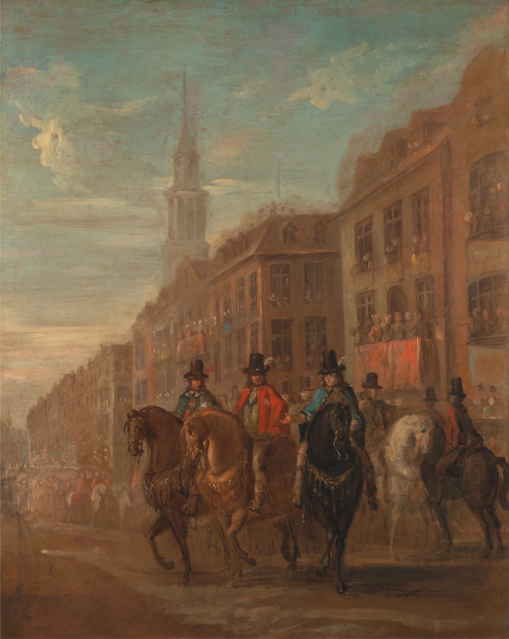 Processione di restaurazione di Carlo II a Cheapside da William Hogarth