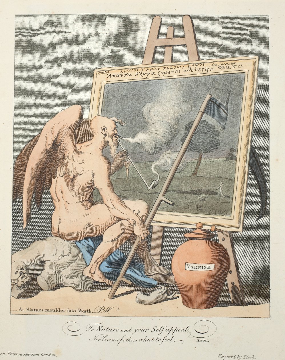 Il tempo che fuma un quadro, illustrazione da 