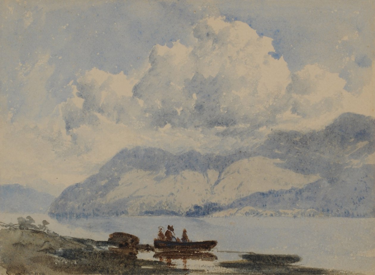Lago con Barca e Figure da William James Blacklock