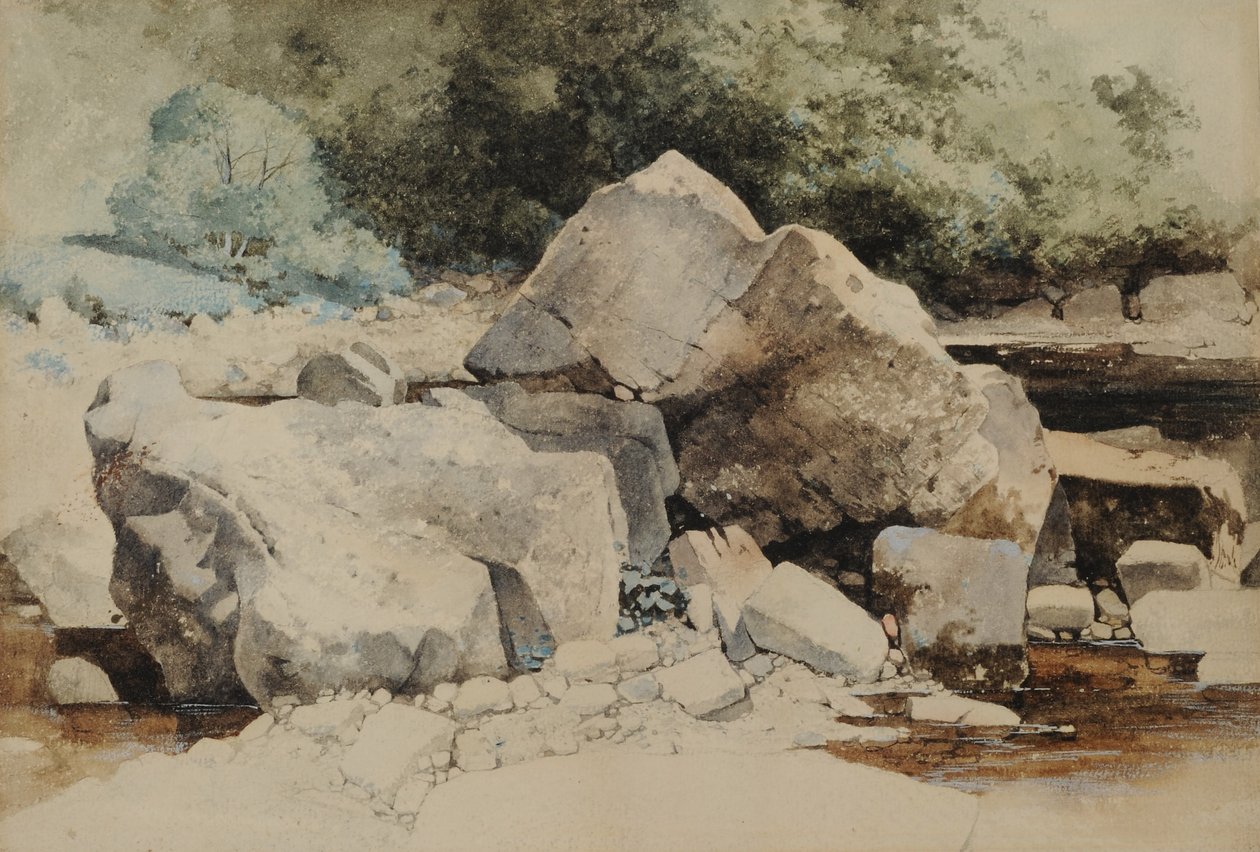 Rocce in un Torrente di Montagna da William James Blacklock