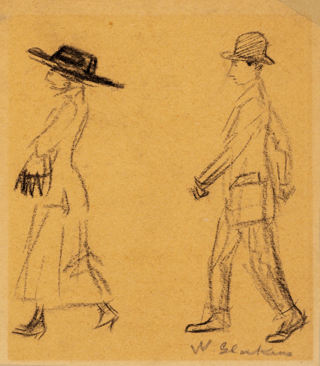 Uomo che segue donna da William James Glackens