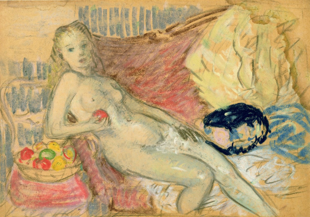 Studio per nudo con mela da William James Glackens