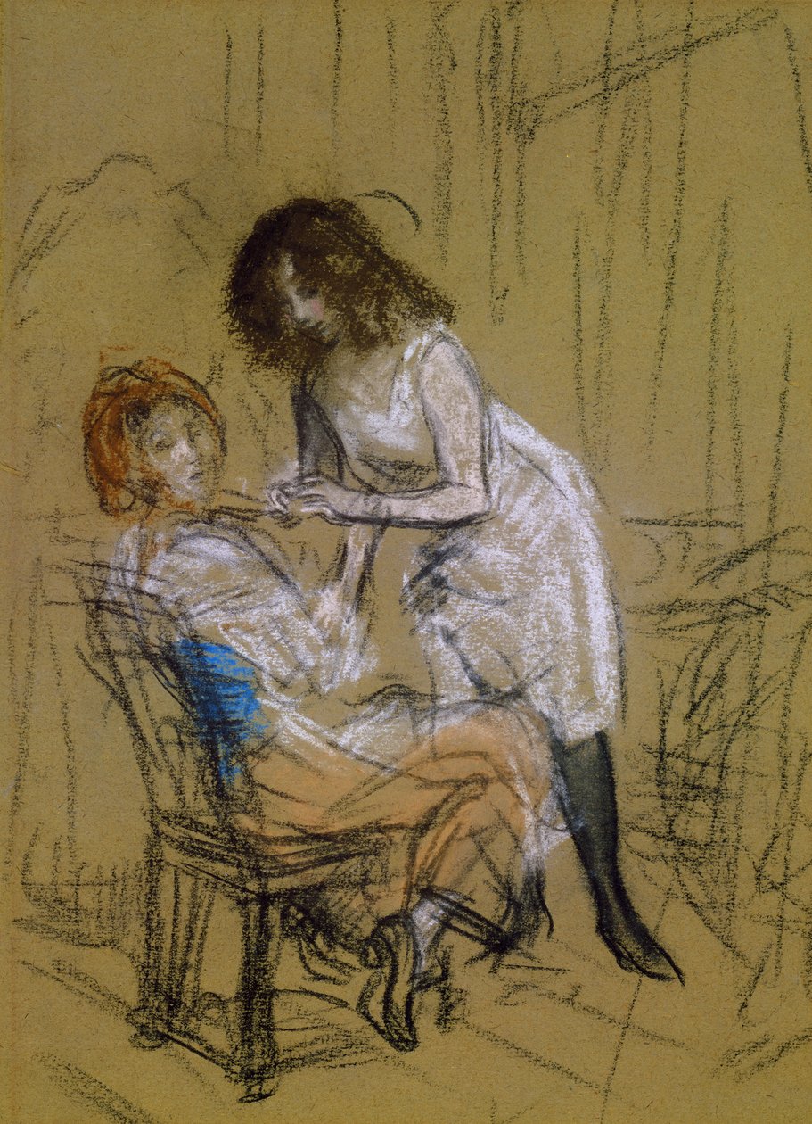 Due Donne in una Camera da Letto da William James Glackens